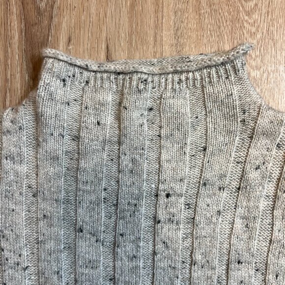 Madewell Donegal Rolled Mockneck Sweater Dress Medium Gray - Picture 2 of 10